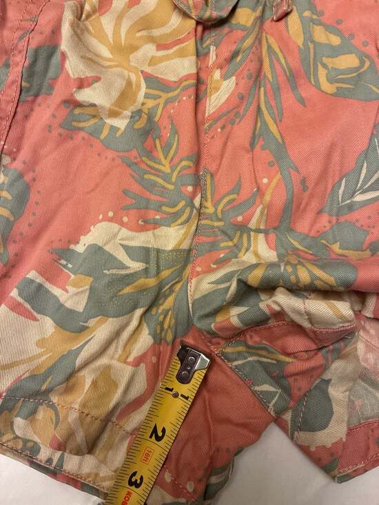 Cynthia Rowley 100% Lyocell Coral Tropical Floral Drawstring Shorts Size Large - Picture 7 of 7